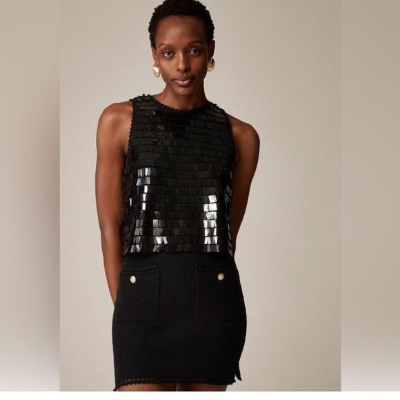 Jcrew Crochet sequin tank top szL NWT - Picture 5 of 7